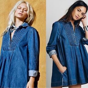 Free People Indigo Denim Tunic